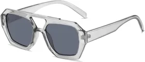 2025 Trendy Designer Square Aviator Sunglasses For Women Vintage 70s Thick Double Bridge Sun Glasses