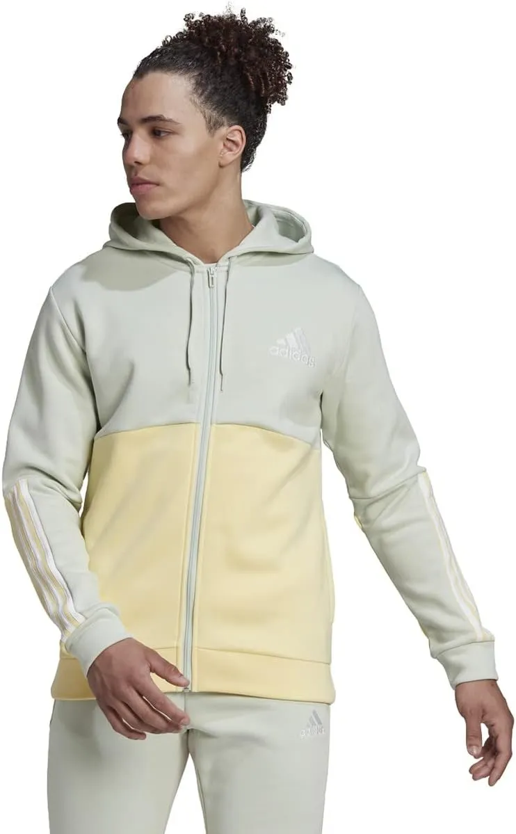 adidas Men's Essentials Colorblock Full Zip Hoodie