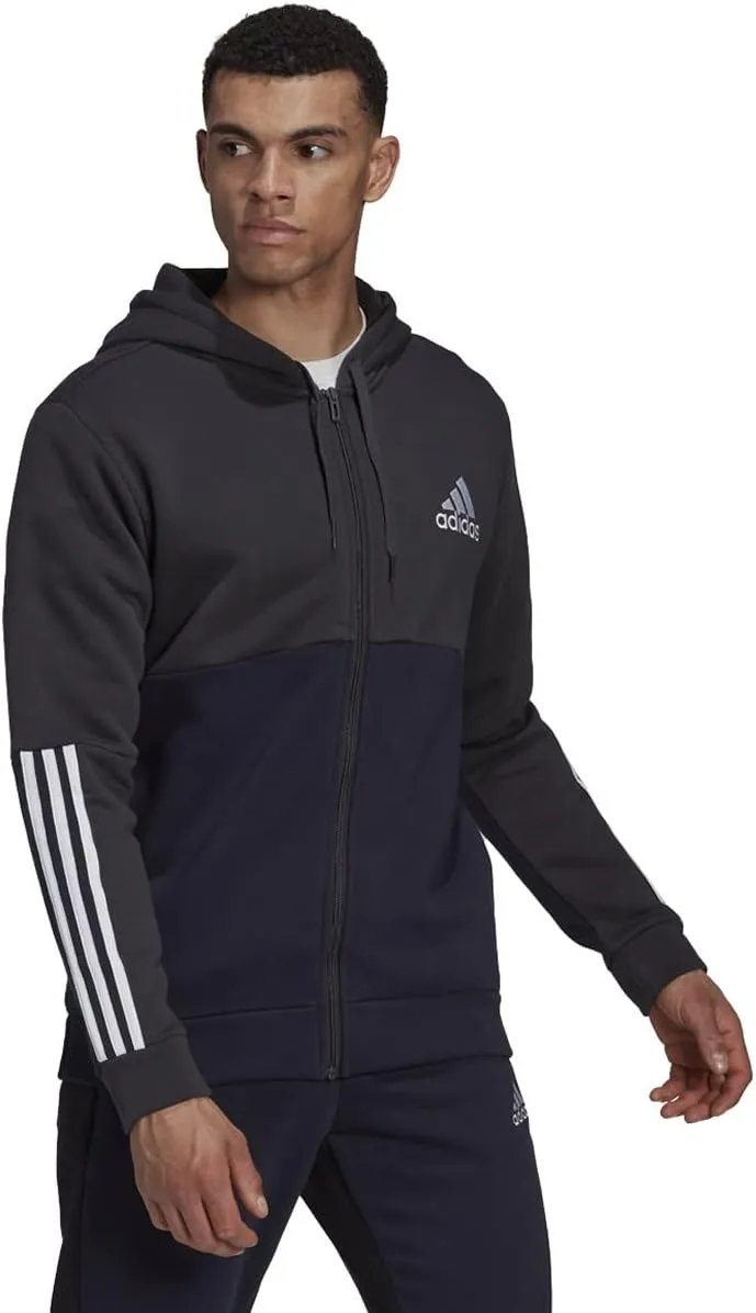 adidas Men's Essentials Colorblock Full Zip Hoodie