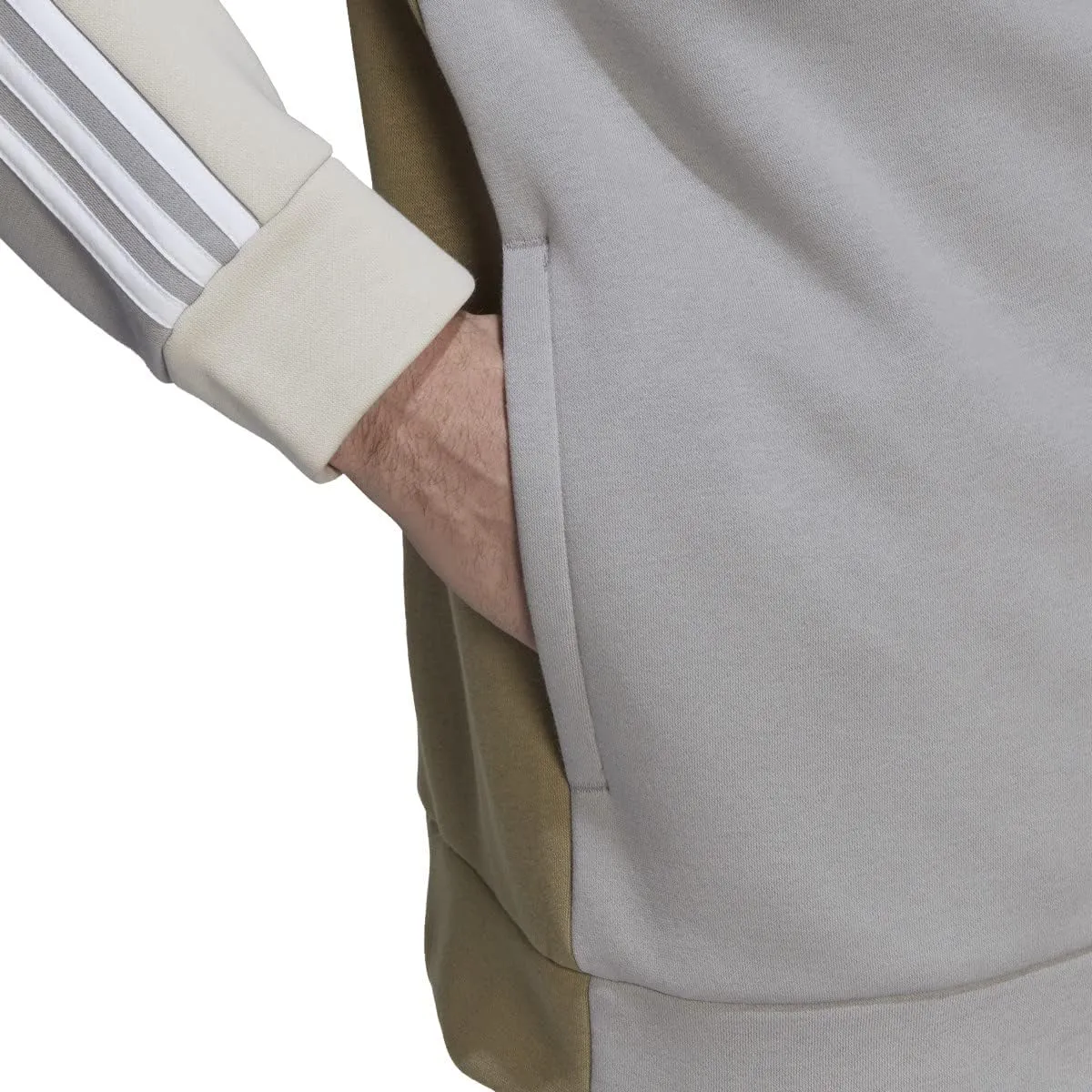 adidas Men's Essentials Colorblock Full Zip Hoodie