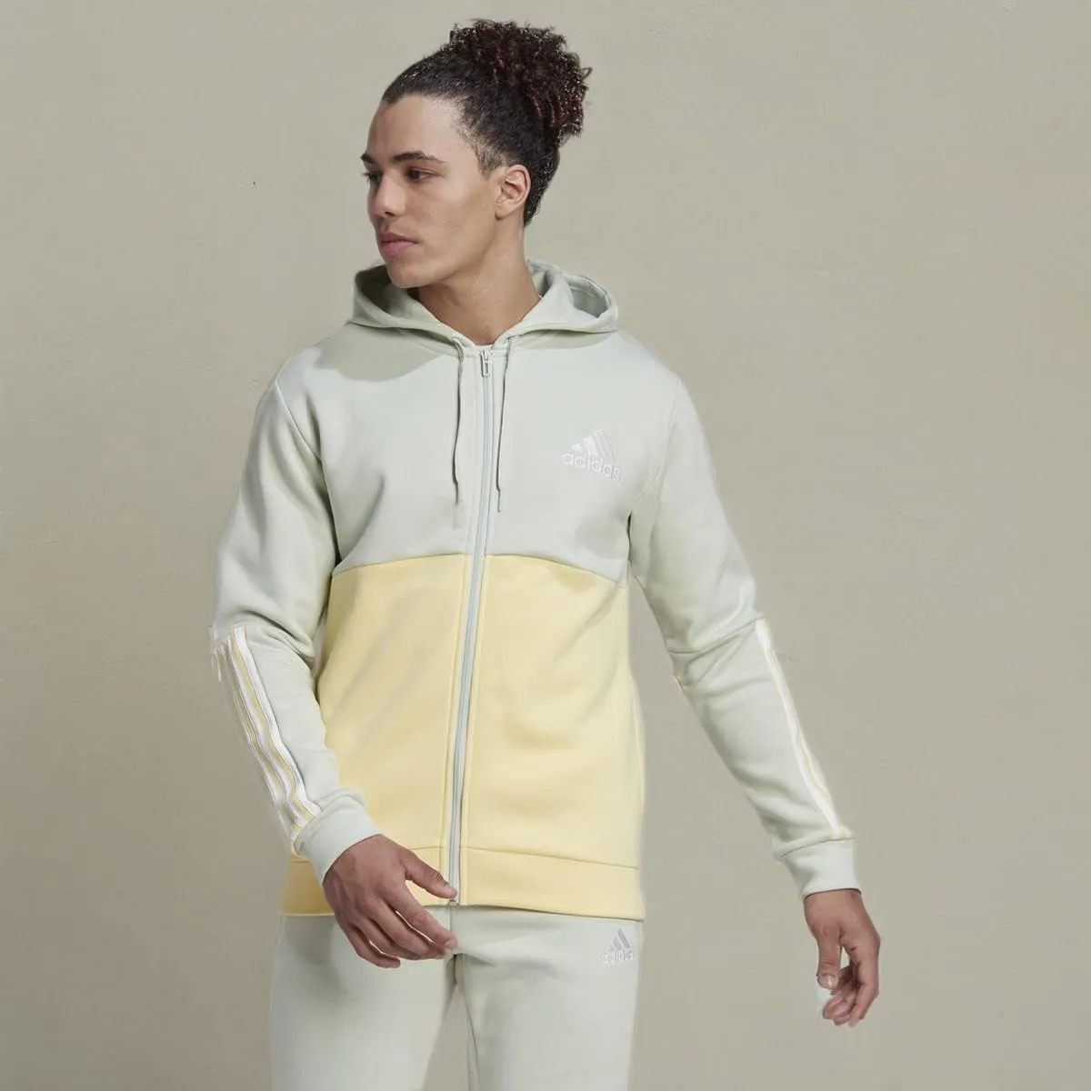 adidas Men's Essentials Colorblock Full Zip Hoodie