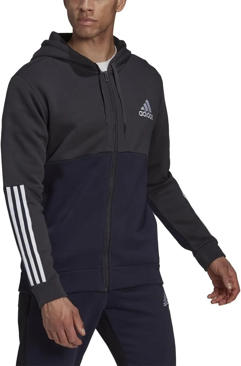 adidas Men's Essentials Colorblock Full Zip Hoodie