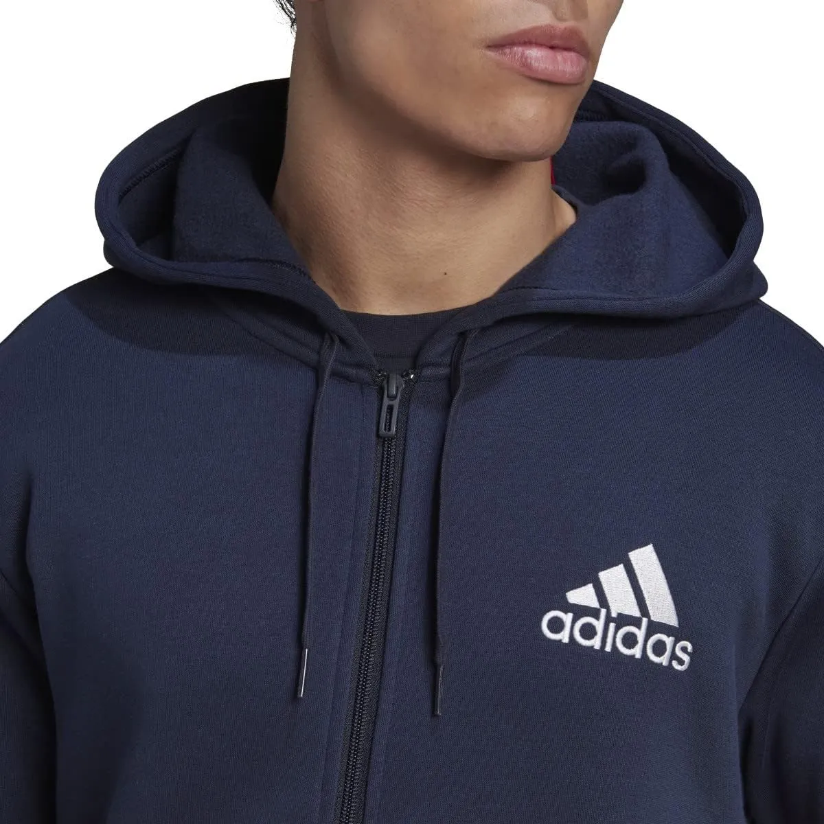 adidas Men's Essentials Colorblock Full Zip Hoodie