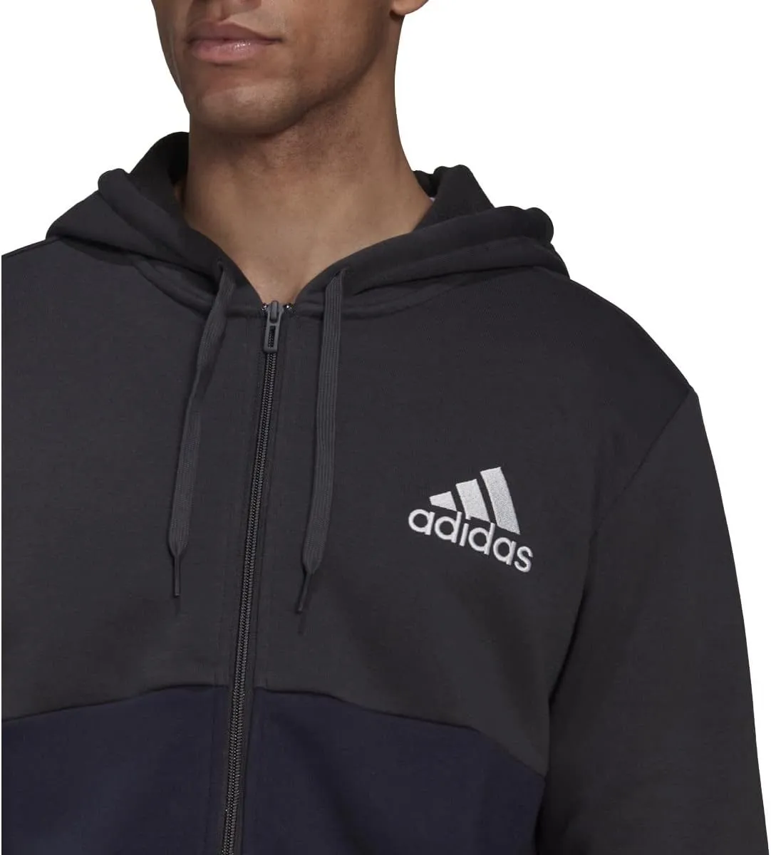 adidas Men's Essentials Colorblock Full Zip Hoodie