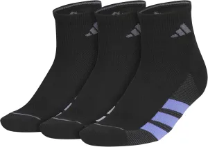 adidas Women's All Day Training Quarter Socks Athletic Performance Above the Ankle with Targeted Cushioning (3-Pair)