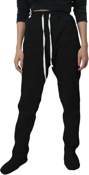 Adult Footed Sweatpants with Sherpa Fleece Lined Feet Soft and Warm Footing S-XXL