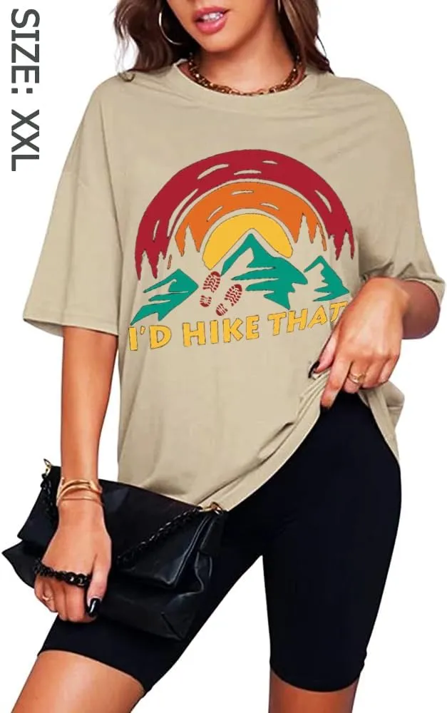Adventure Shirts Sunrise Camping Hiking Activewear Road Trip Nature Cactus Workout Tee Top