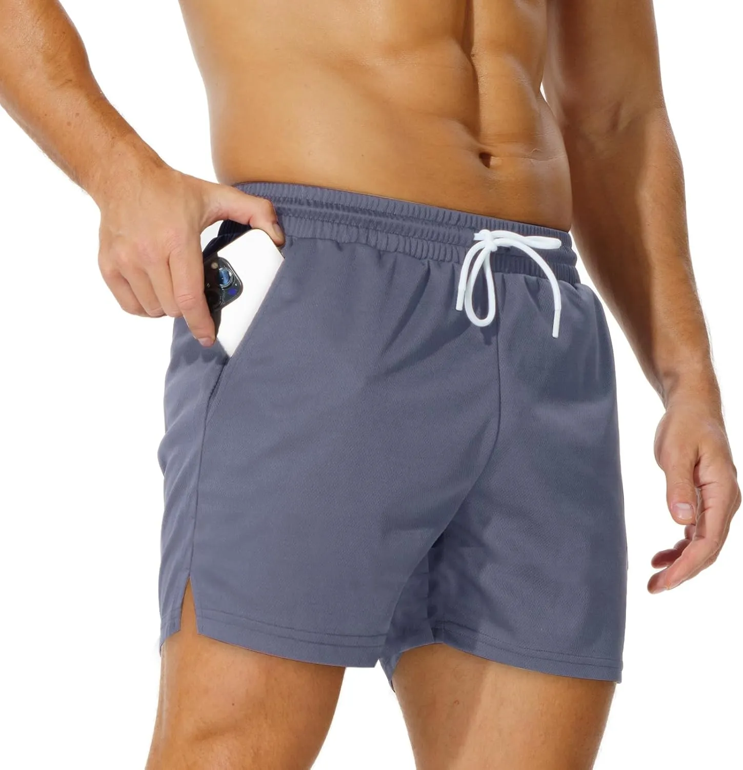 AIMPACT Mens Mesh Athletic Shorts Gym Athletic Workout Shorts for Men 5 Inch Running Shorts with Pocket