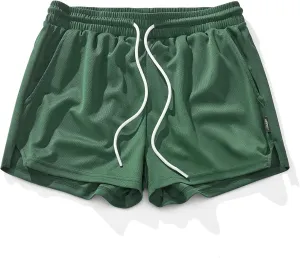 AIMPACT Mens Mesh Running Shorts 3 Inch Quick Dry Gym Athletic Workout Shorts for Men with Pockets