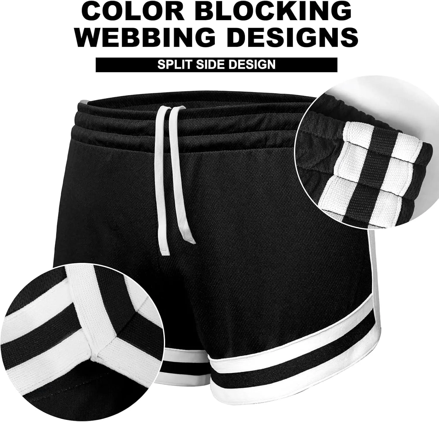 AIMPACT Men's Mesh Running Shorts Retro 3 Inch Quick Dry Gym Athletic Workout Short Shorts