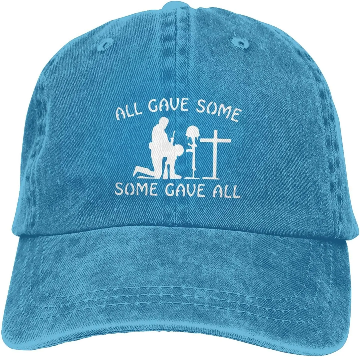 All Gave Some Sunhat Distressed Washed Denim Cowboy Baseball Cap Fashion Dad Hat Men Women