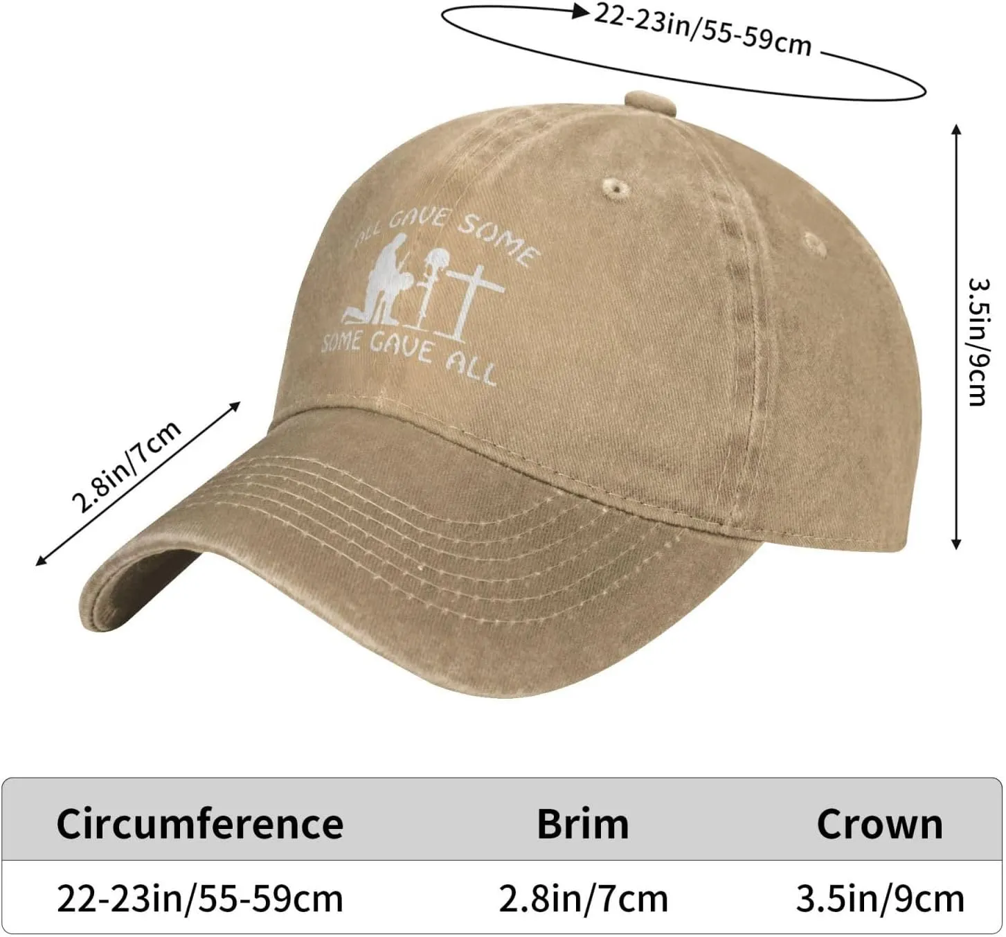 All Gave Some Sunhat Distressed Washed Denim Cowboy Baseball Cap Fashion Dad Hat Men Women