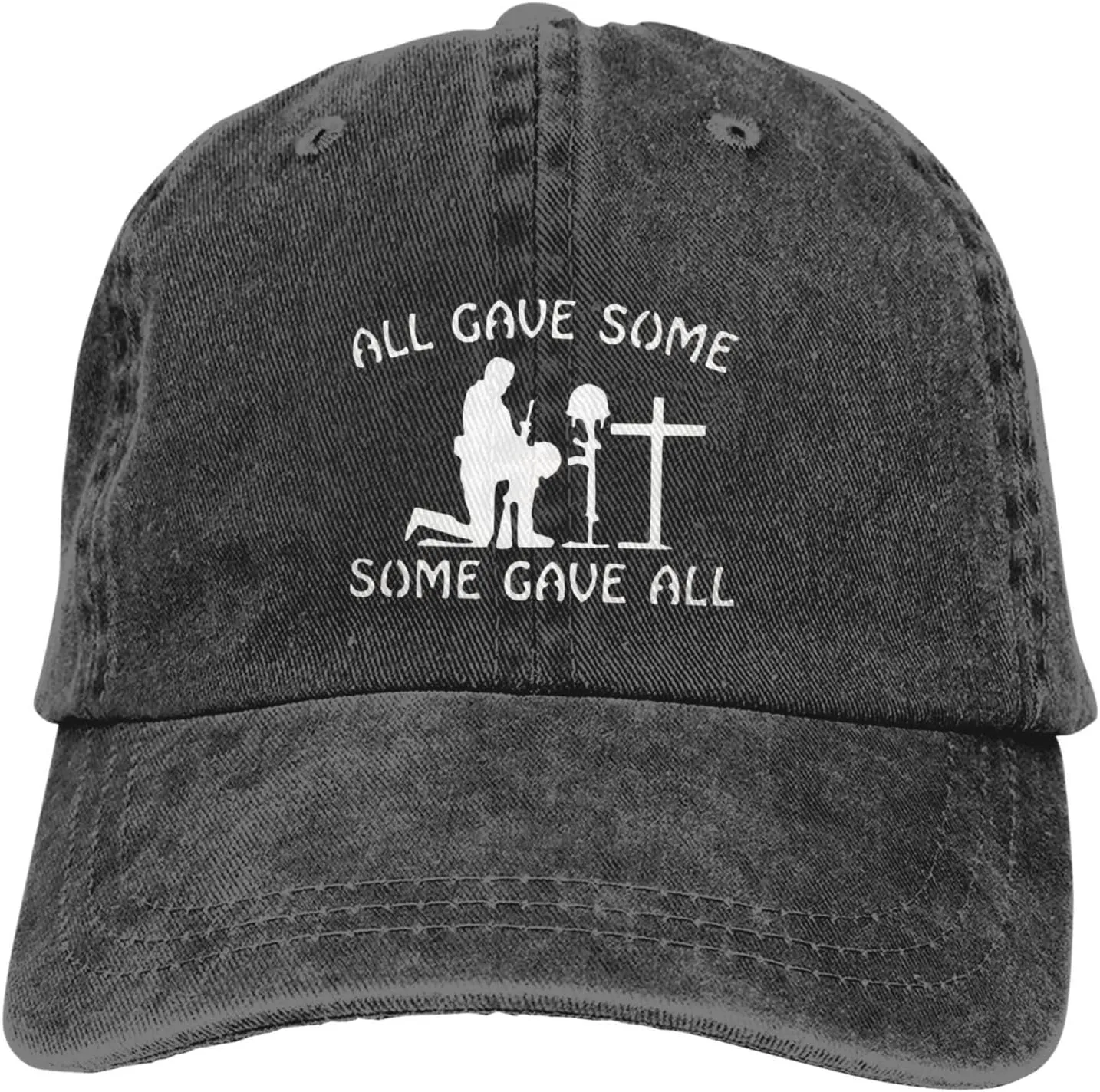 All Gave Some Sunhat Distressed Washed Denim Cowboy Baseball Cap Fashion Dad Hat Men Women