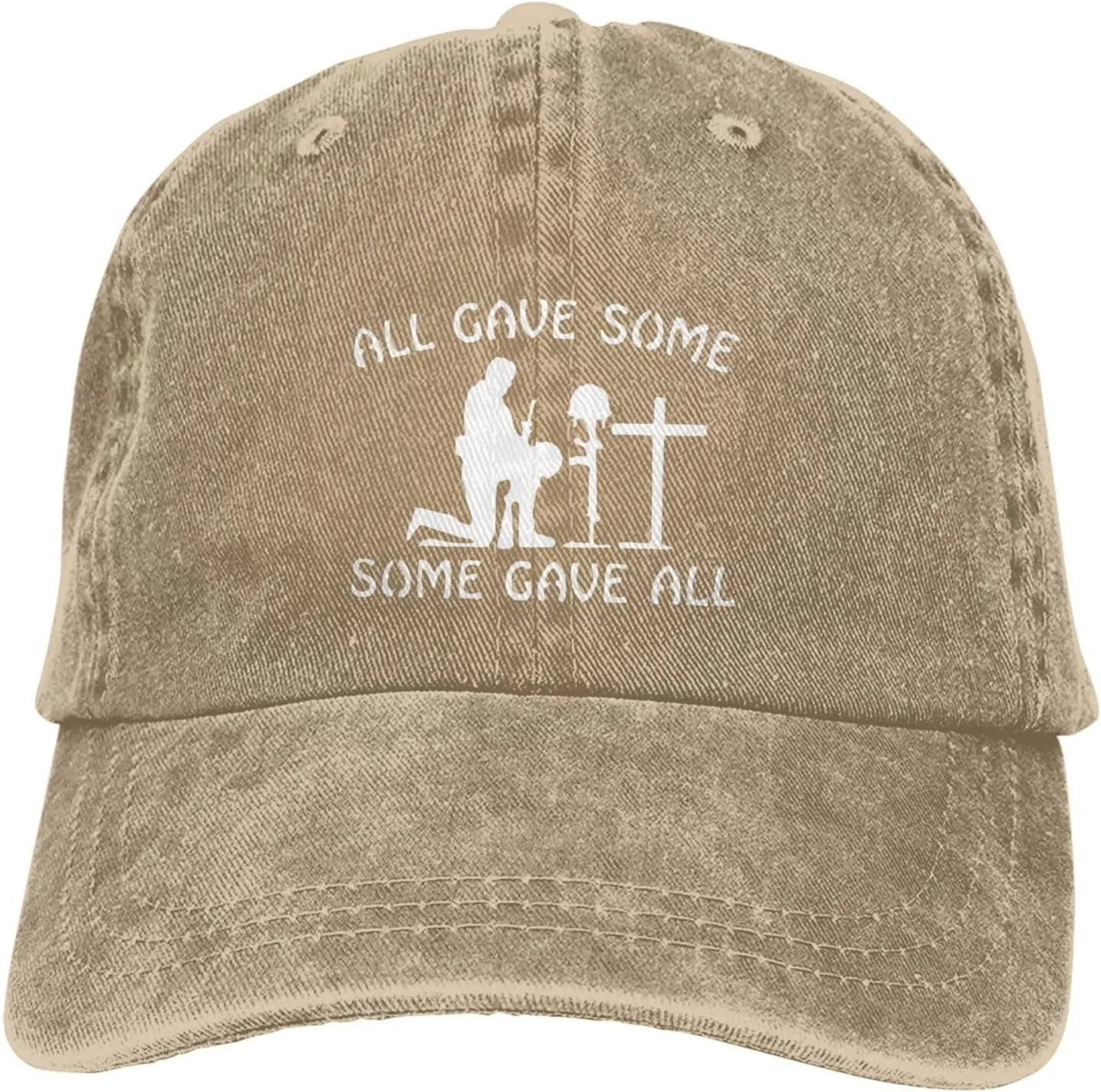 All Gave Some Sunhat Distressed Washed Denim Cowboy Baseball Cap Fashion Dad Hat Men Women