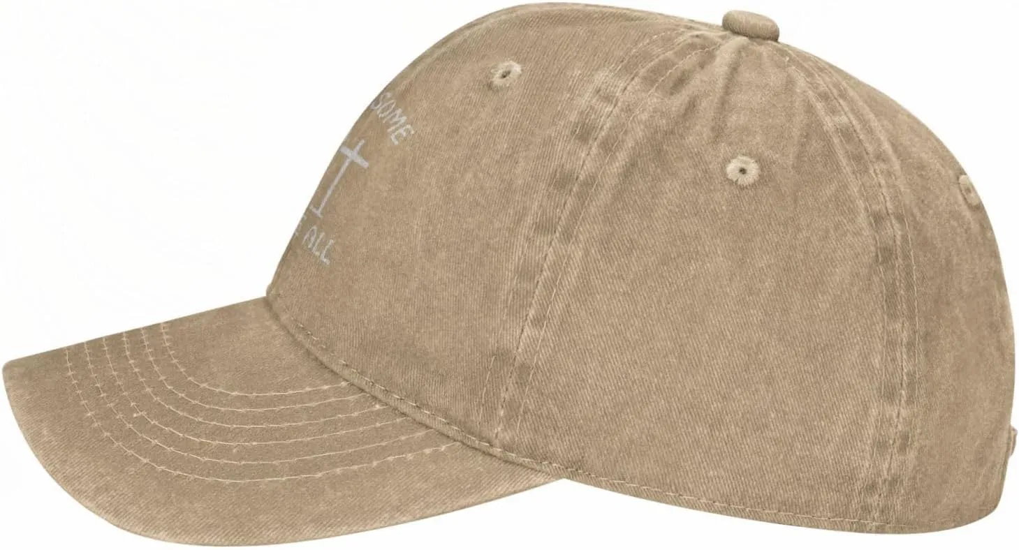 All Gave Some Sunhat Distressed Washed Denim Cowboy Baseball Cap Fashion Dad Hat Men Women