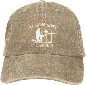 All Gave Some Sunhat Distressed Washed Denim Cowboy Baseball Cap Fashion Dad Hat Men Women