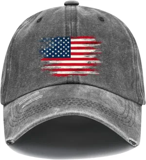 America Hat, USA Flag Baseball Cap, Funny America Flag Graphic Hats