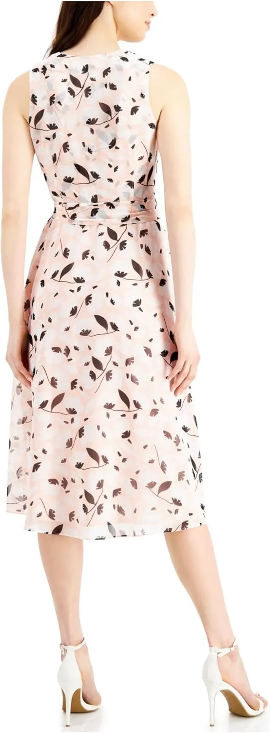 Anne Klein Women's Sleeveless V-Neck Midi Dress