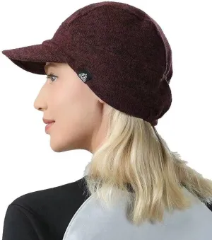 AONIJIE Merino Wool Knit Short Brim Knitted Hat for Men Women Protect Ear Warm Beanie Visor for Fall Winter Daily Headwear