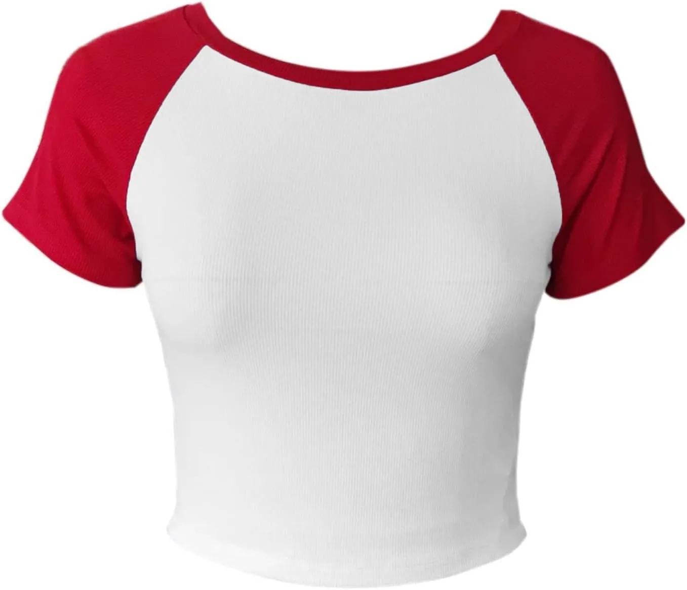 Avanova Women's Letter Print Tee Short Sleeve Round Neck Slim Fit Crop Top T Shirt