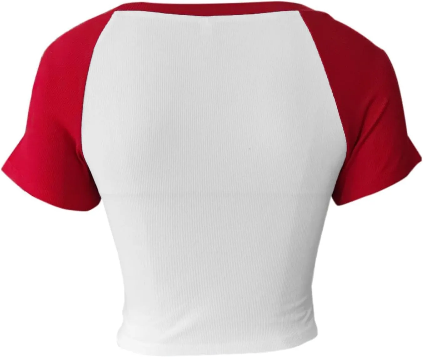 Avanova Women's Letter Print Tee Short Sleeve Round Neck Slim Fit Crop Top T Shirt