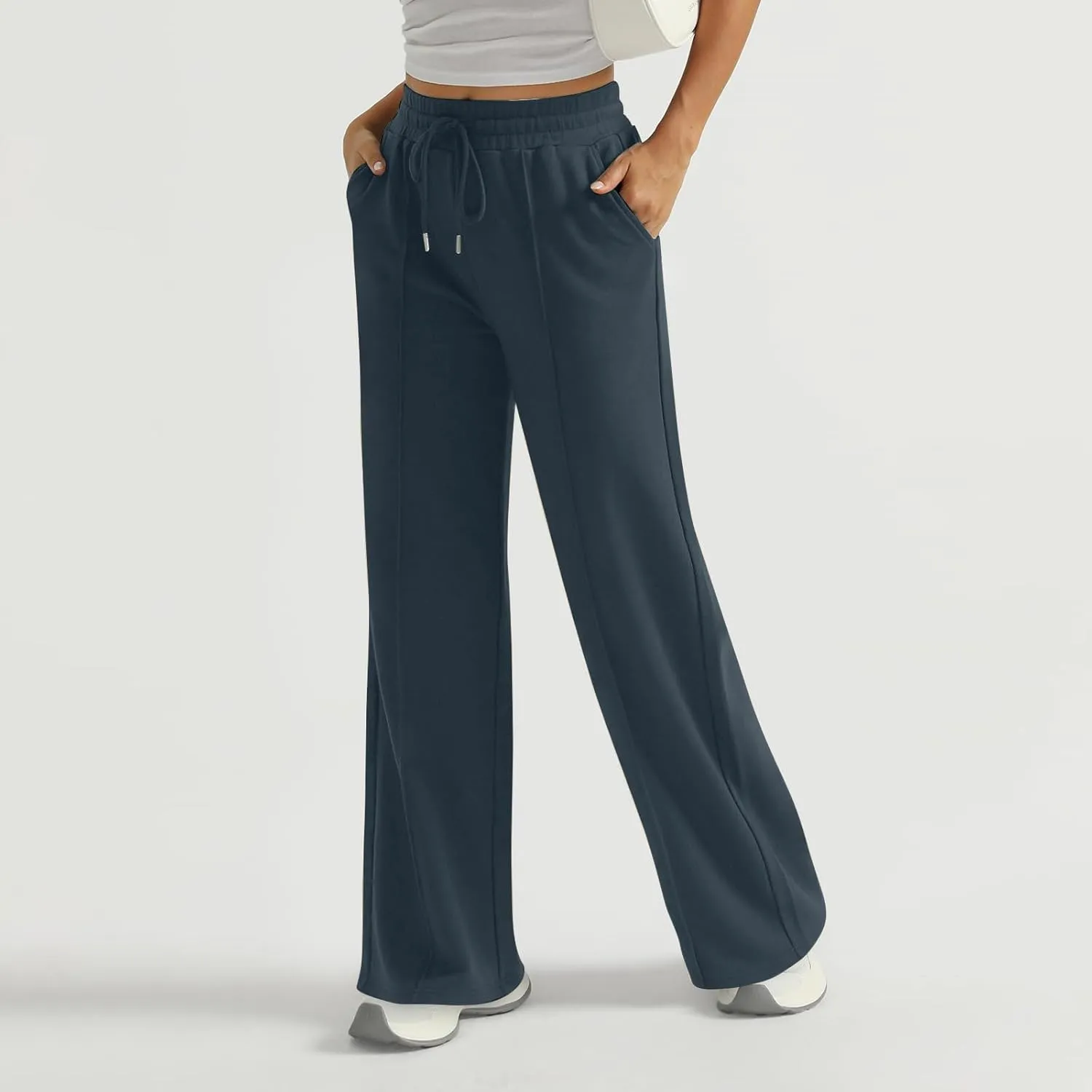 Baggy Sweatpants for Women Oversized Baggy Drawstring High Waisted Joggers with Pockets Casual Lounge Pants