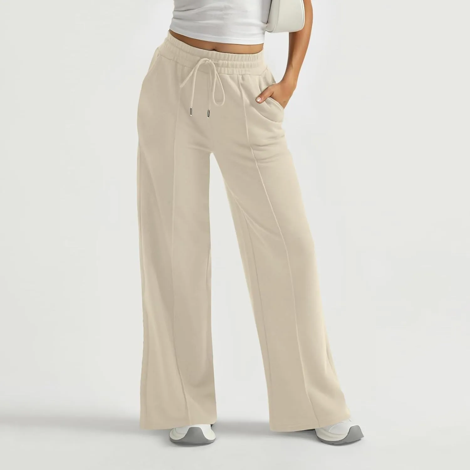 Baggy Sweatpants for Women Oversized Baggy Drawstring High Waisted Joggers with Pockets Casual Lounge Pants