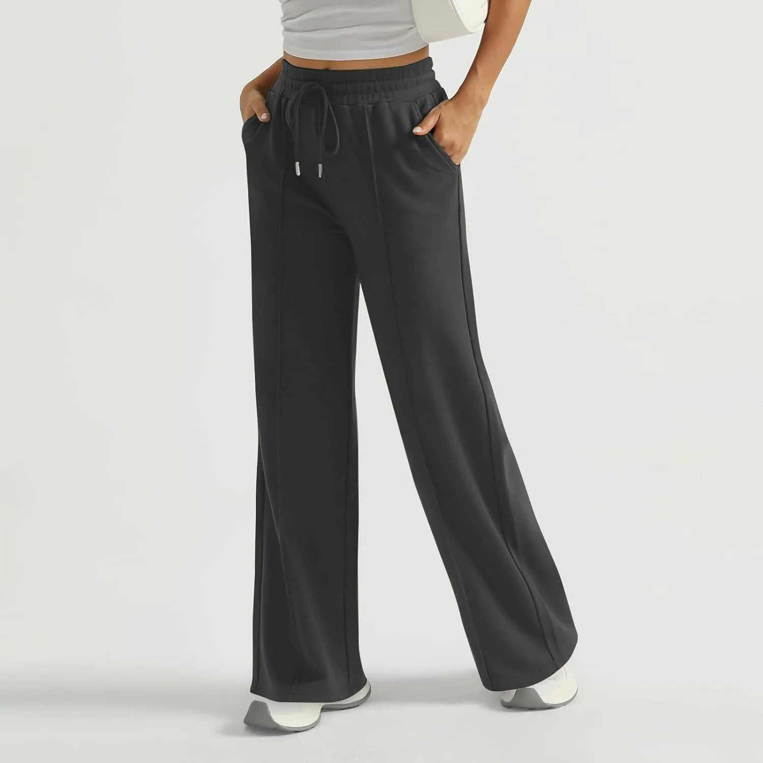 Baggy Sweatpants for Women Oversized Baggy Drawstring High Waisted Joggers with Pockets Casual Lounge Pants