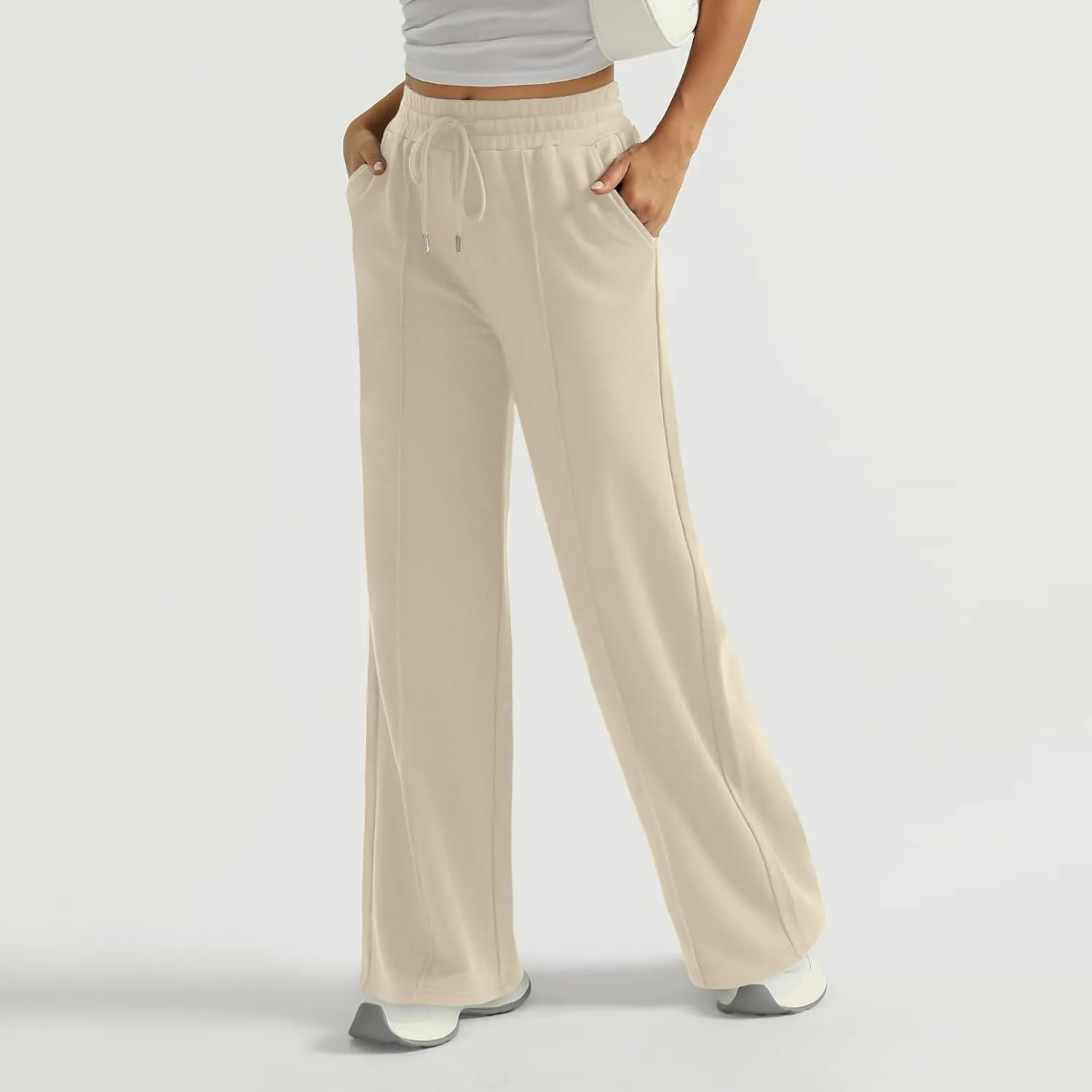 Baggy Sweatpants for Women Oversized Baggy Drawstring High Waisted Joggers with Pockets Casual Lounge Pants