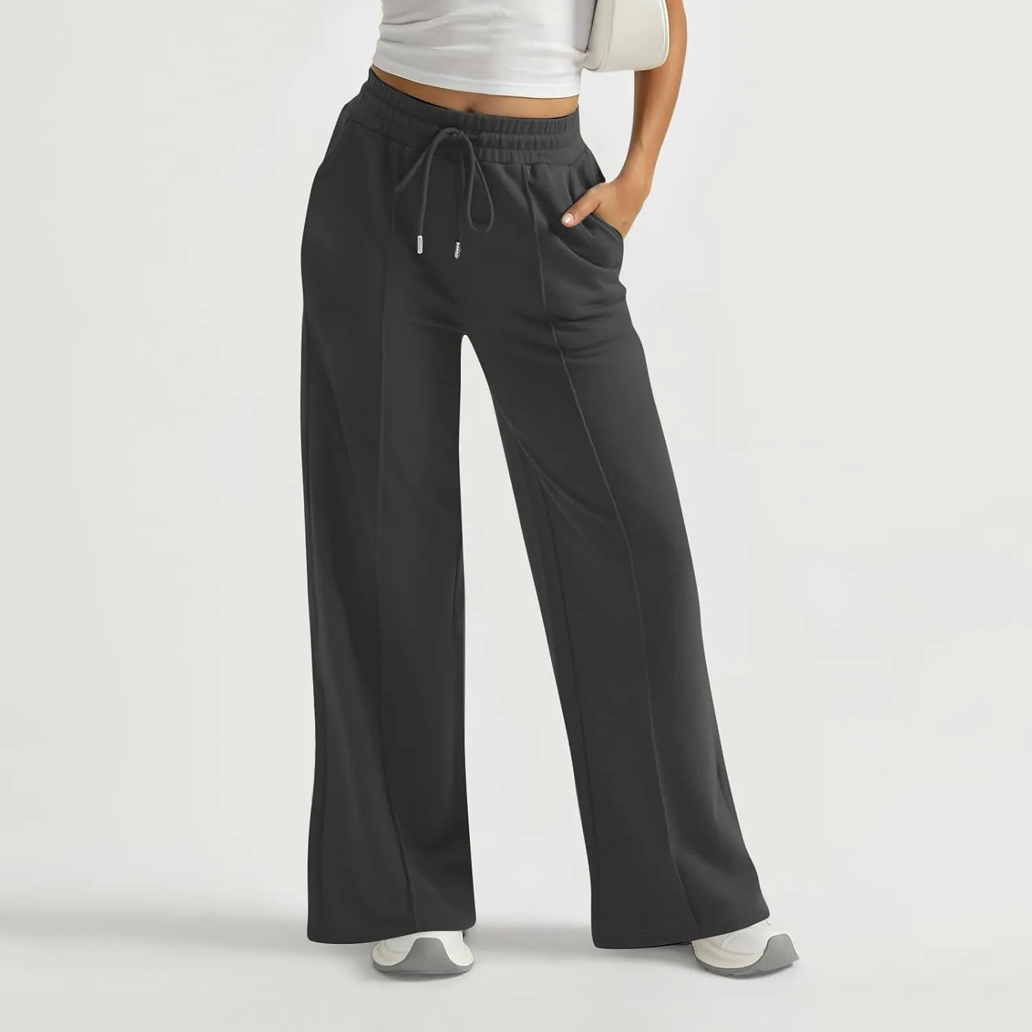 Baggy Sweatpants for Women Oversized Baggy Drawstring High Waisted Joggers with Pockets Casual Lounge Pants