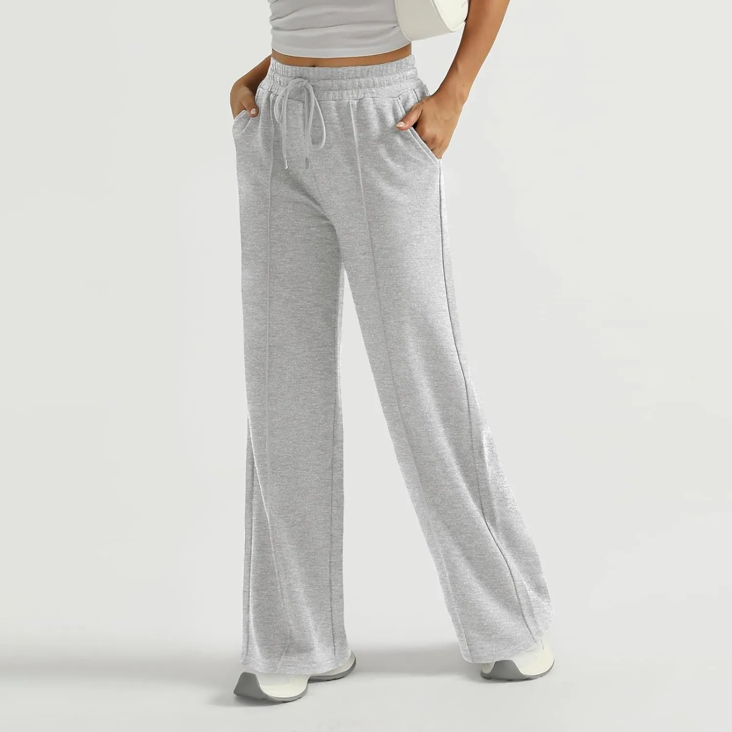 Baggy Sweatpants for Women Oversized Baggy Drawstring High Waisted Joggers with Pockets Casual Lounge Pants