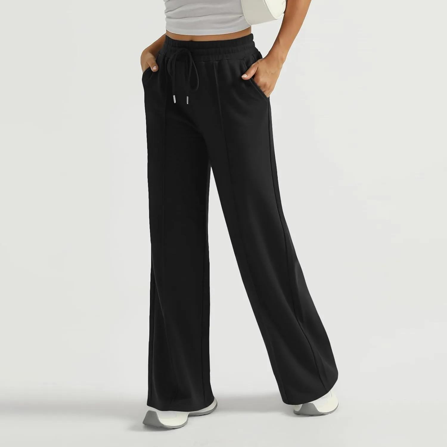 Baggy Sweatpants for Women Oversized Baggy Drawstring High Waisted Joggers with Pockets Casual Lounge Pants
