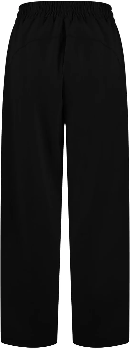Baggy Wide Leg Sweatpants Casual Drawstring High Waisted Workout Pants with Pockets Lightweight Yoga Lounge Pants