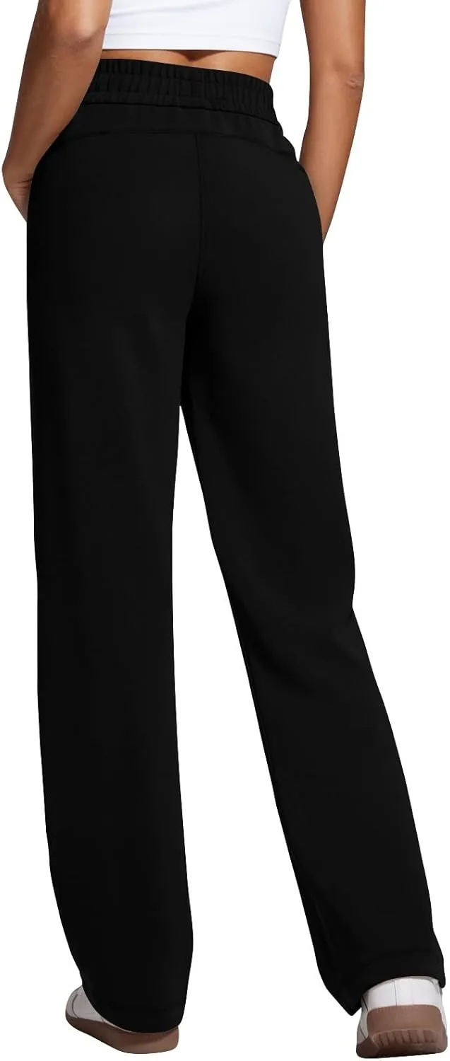 Baggy Wide Leg Sweatpants Casual Drawstring High Waisted Workout Pants with Pockets Lightweight Yoga Lounge Pants
