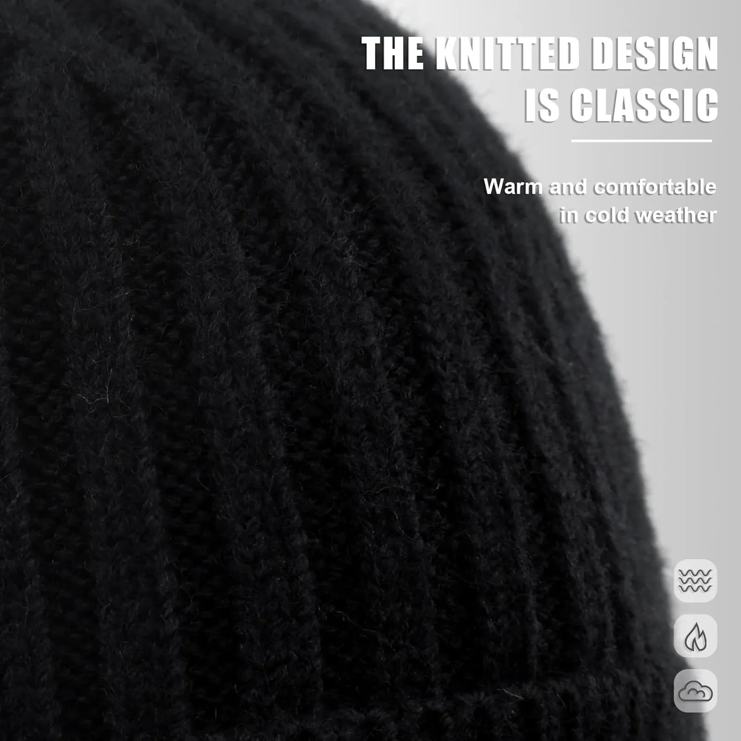 BAVST Hat for Men Knitted Beanie Women Winter Hats Men’s Stretchy Caps Outdoor Beanies Fleece Lined Ear Warmer