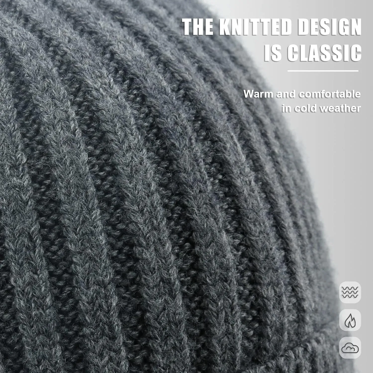 BAVST Hat for Men Knitted Beanie Women Winter Hats Men’s Stretchy Caps Outdoor Beanies Fleece Lined Ear Warmer