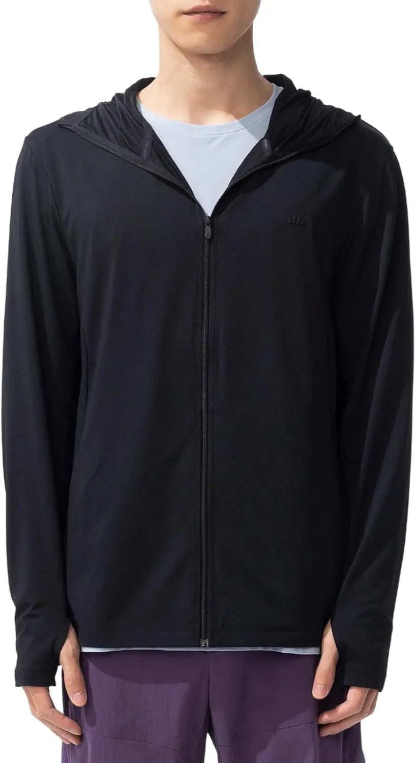 BENEUNDER Men's UPF 50  Sun Protection Lightweight Hoodie Jacket Long Sleeve Active Sun Shirts for Outdoor Hiking Workout