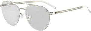 Blue Light Blocking Reading Glasses for Women Men 70S Style Double Bridge Oval Titanium Frame Computer Readers Glasses
