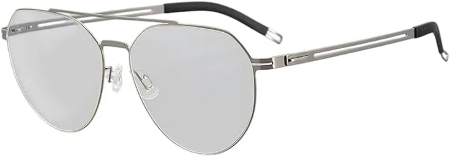 Blue Light Blocking Reading Glasses for Women Men 70S Style Double Bridge Oval Titanium Frame Computer Readers Glasses