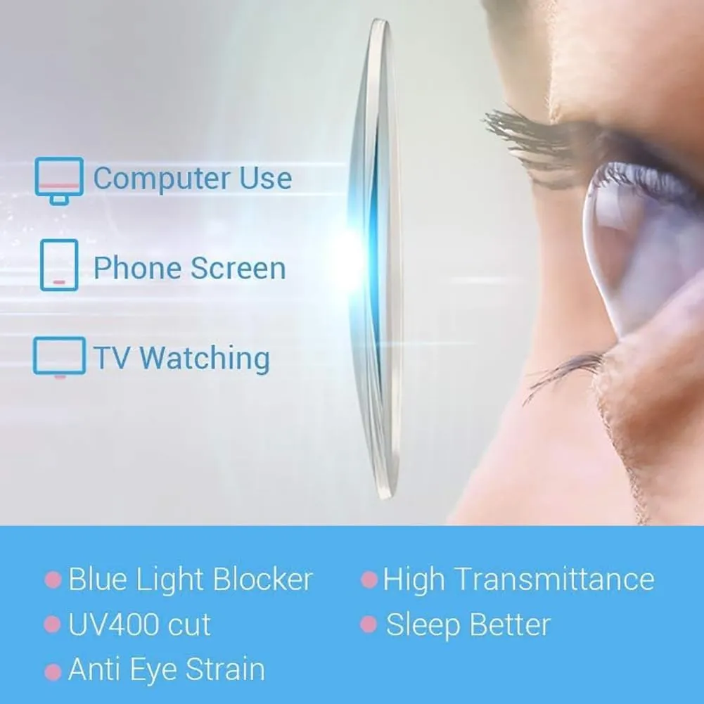 Blue Light Blocking Reading Glasses for Women Men 70S Style Double Bridge Oval Titanium Frame Computer Readers Glasses