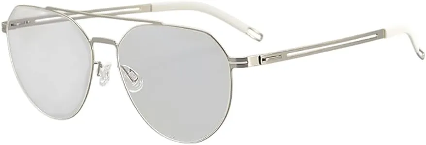 Blue Light Blocking Reading Glasses for Women Men 70S Style Double Bridge Oval Titanium Frame Computer Readers Glasses