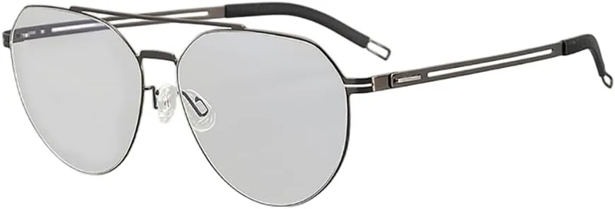Blue Light Blocking Reading Glasses for Women Men 70S Style Double Bridge Oval Titanium Frame Computer Readers Glasses