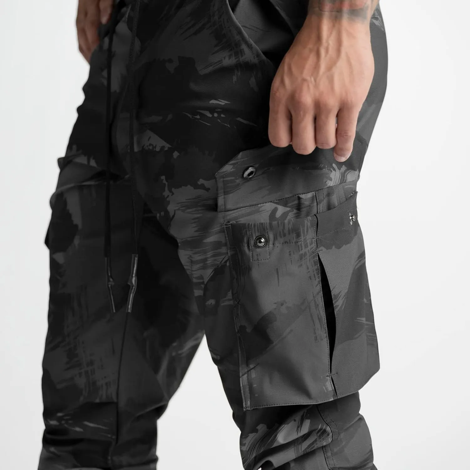 BOOMLEMON Mens Slim Cargo Jogger Pants Lightweight Workout Track Pants Athletic Gym Running Sweatpants with Pockets