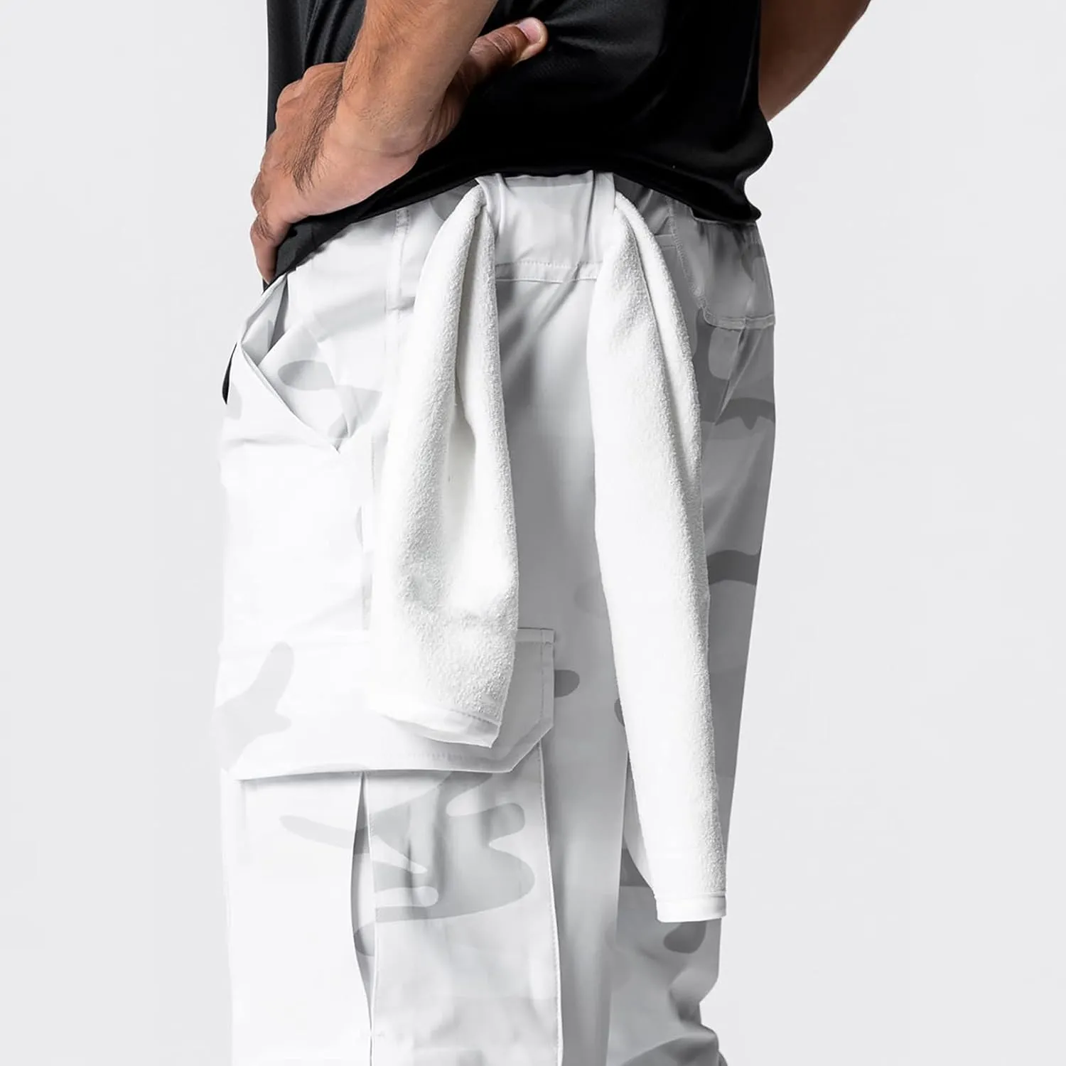 BOOMLEMON Mens Slim Cargo Jogger Pants Lightweight Workout Track Pants Athletic Gym Running Sweatpants with Pockets