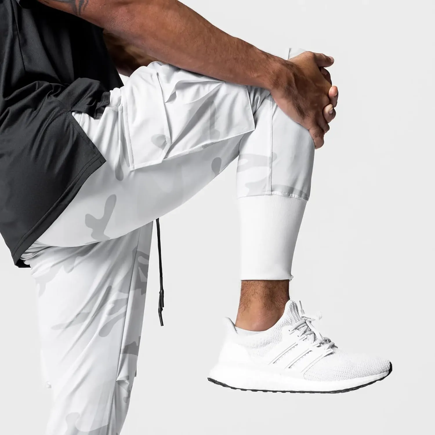 BOOMLEMON Mens Slim Cargo Jogger Pants Lightweight Workout Track Pants Athletic Gym Running Sweatpants with Pockets