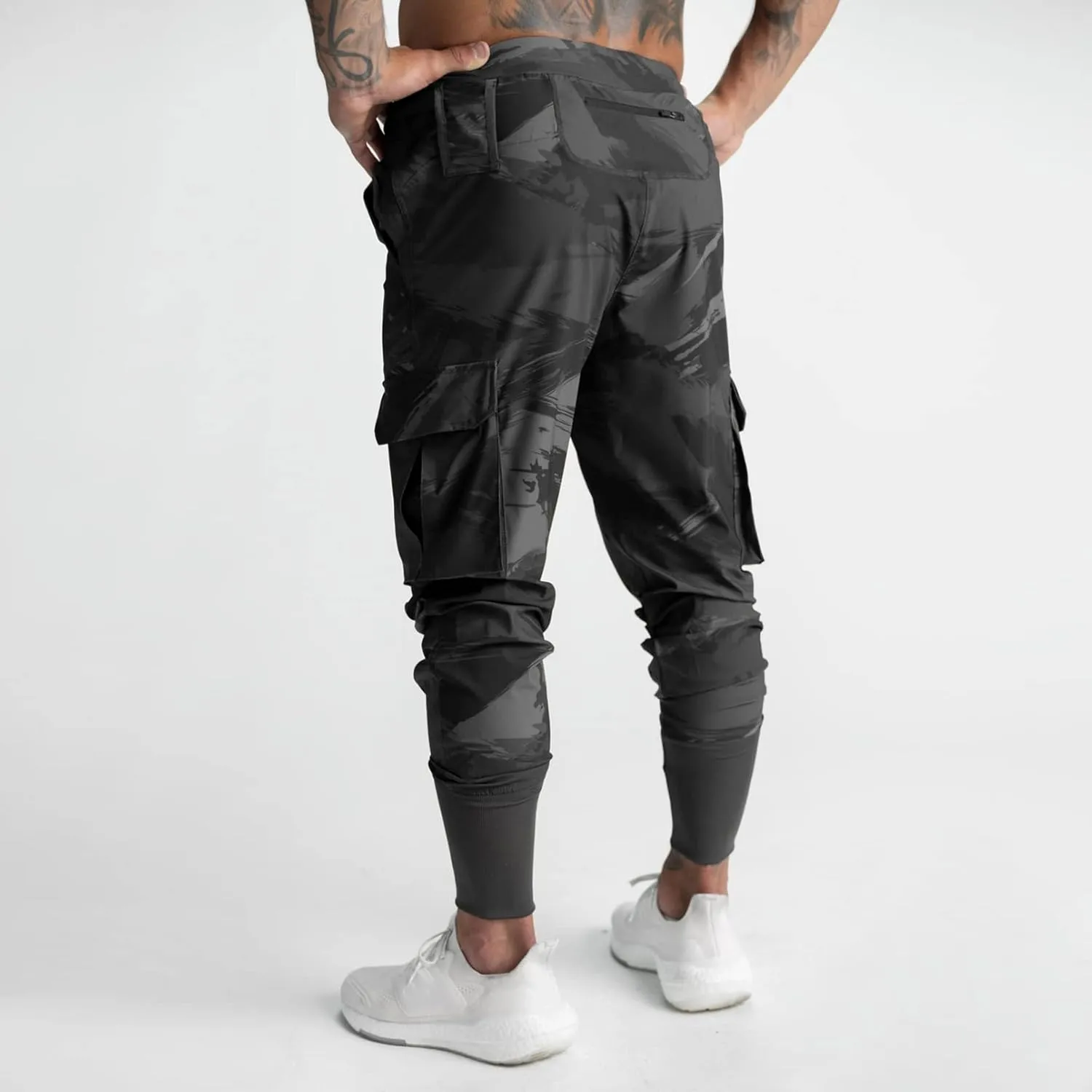 BOOMLEMON Mens Slim Cargo Jogger Pants Lightweight Workout Track Pants Athletic Gym Running Sweatpants with Pockets