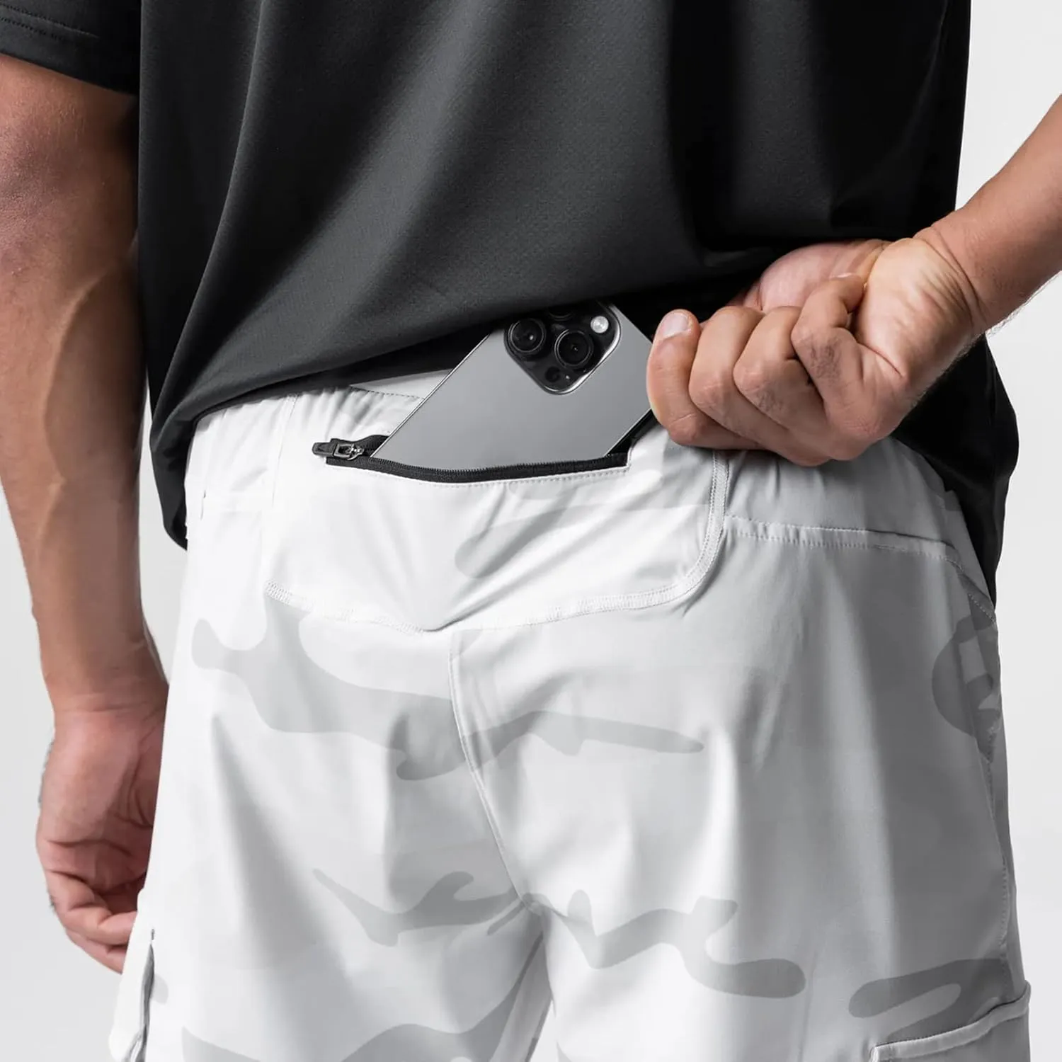 BOOMLEMON Mens Slim Cargo Jogger Pants Lightweight Workout Track Pants Athletic Gym Running Sweatpants with Pockets