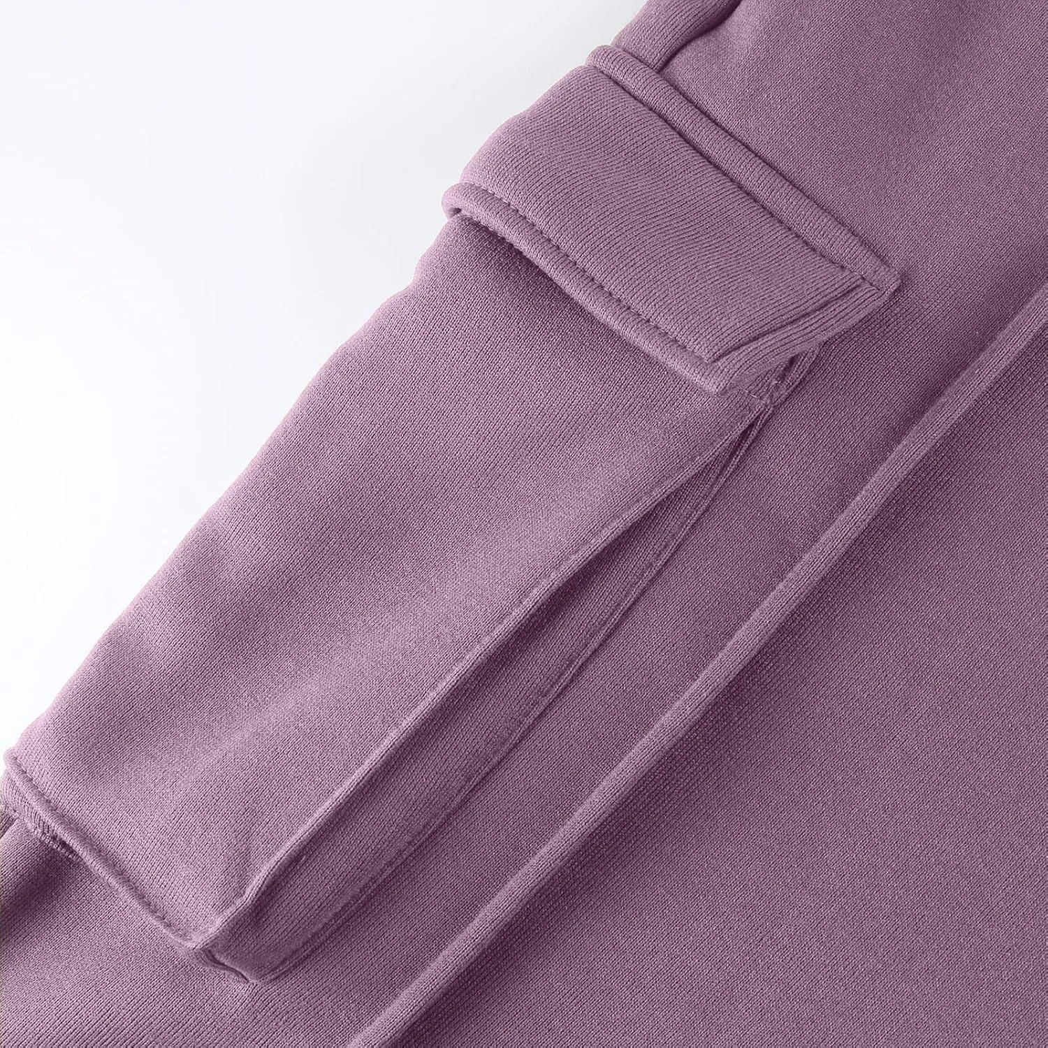 Cargo Joggers for Women Casual Fleece Lined Sweatpants Baggy High Waisted Cinch Bottom Cargo Sweatpants with Pockets