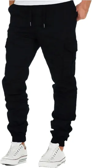 Cargo Pants for Men,Mens Multi-Pockets Pants Patchwork Outdoor Fashion Jogger Pants Streetwear with Drawstring