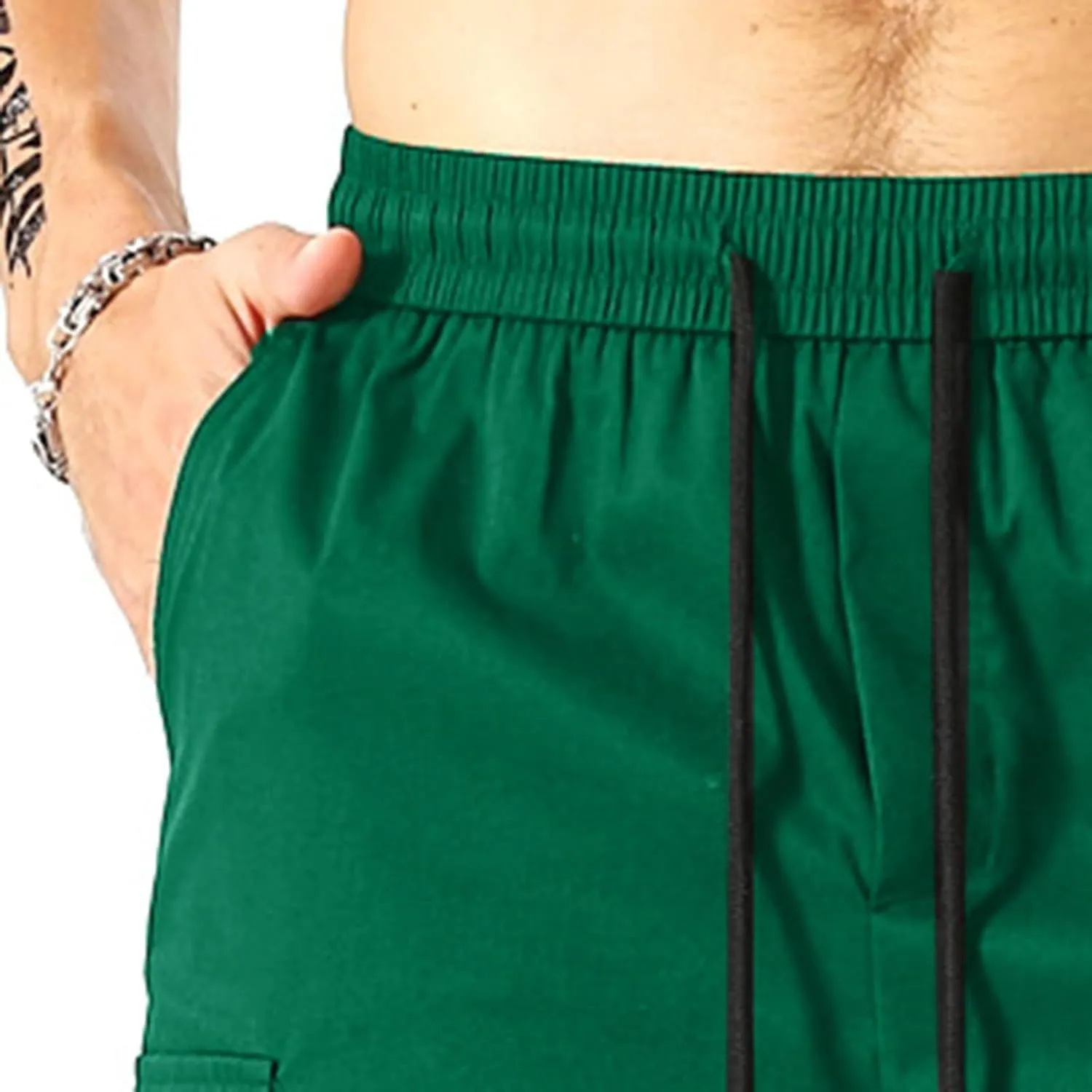 Cargo Shorts for Men Elastic Waist Drawstring Casual Pant 2025 Summer Relaxed Fit Comfy Work Shorts with Multi Pocket